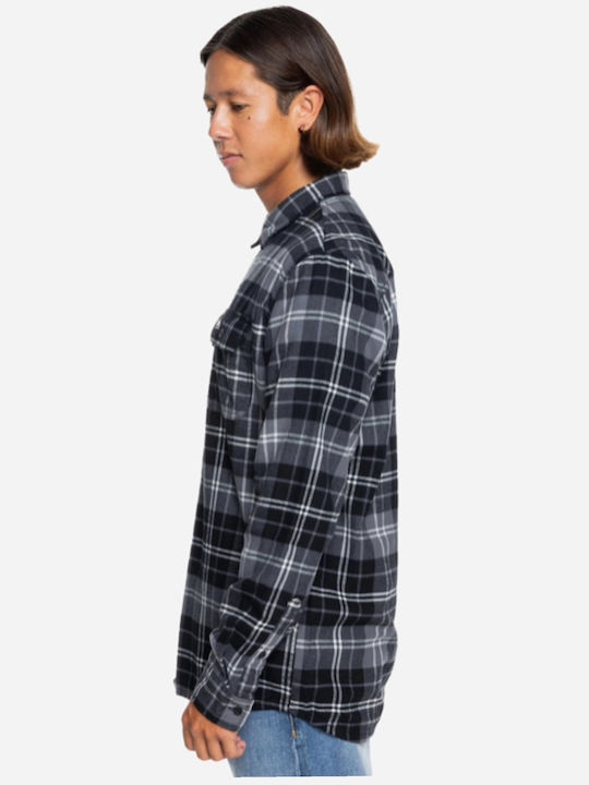 Quiksilver Men's Shirt Long Sleeve Flannel Checked Black