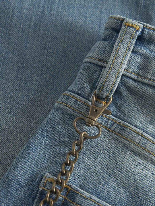 Alex Ανδρικό Παντελόνι Τζιν Ελαστικό Loose Fit Light Blue Denim