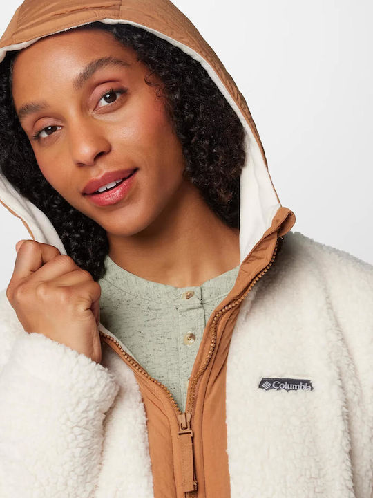 Damen Jacke Chalk, Camel Brown