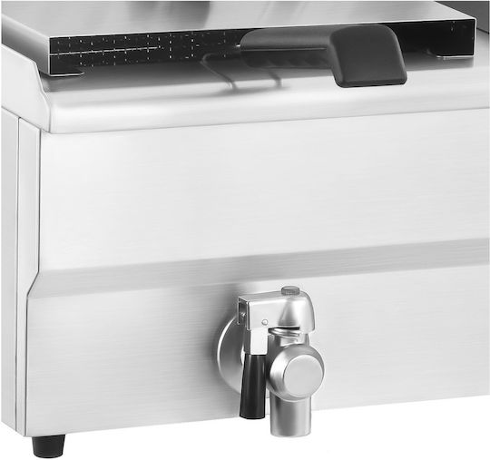 Friteuză electrică profesională de 10l cu robinet 230v