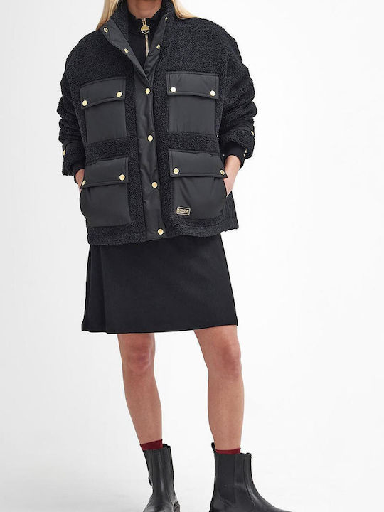 Barbour Scurt Jachetă de femei Puffer pentru iarnă Black