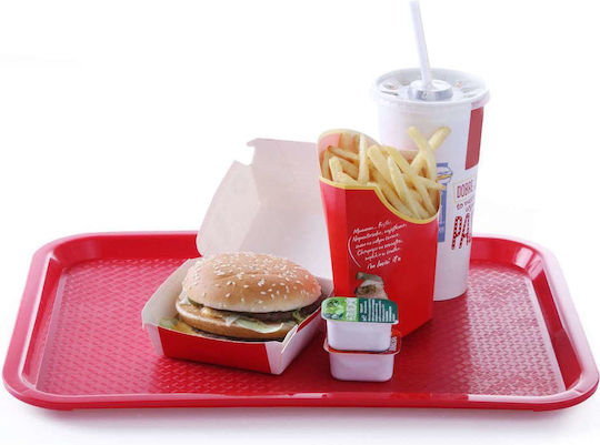 Fast-Food-Tablett aus Polypropylen 30,5x41,5cm Rot