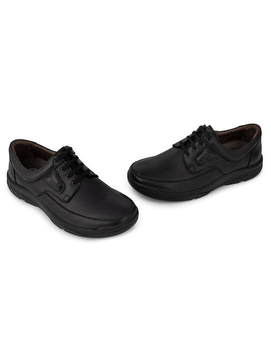 Boxer Men's Leather Casual Shoes Black