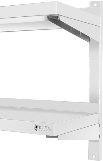 Double Wall-mounted Kitchen Shelf Adjustable Stainless Steel 60 X 30 Cm