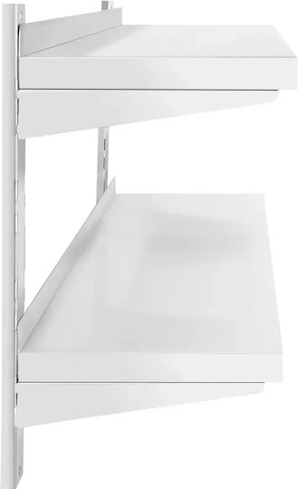 Doppelwandiges Küchenregal Verstellbar Edelstahl 100 x 40 cm