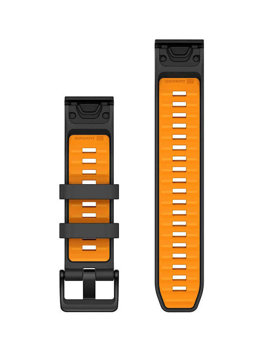 Garmin Quickfit 22 Graphit Funkelndes Orange Silikonband Garmin Quickfit 22 Graphit Funkelndes Orange Silikonband
