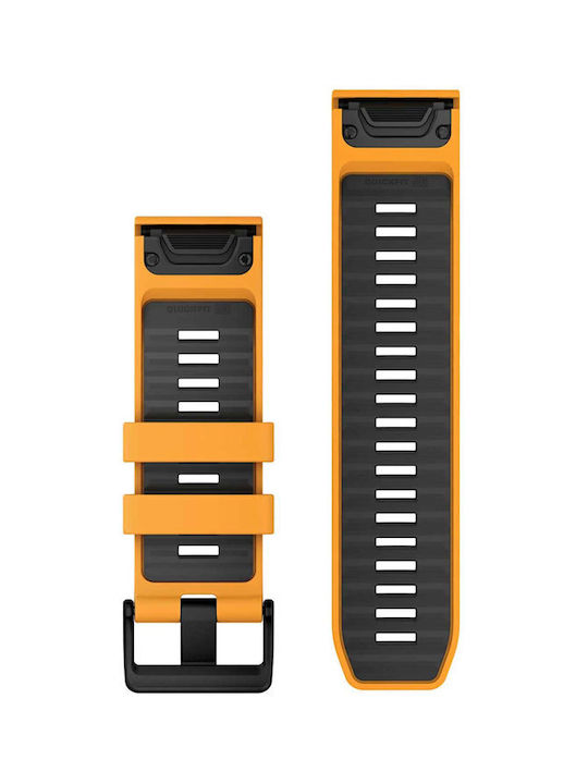 Garmin Quickfit 26 Spark Orange Graphite Silicone Band Garmin Quickfit 26 Spark Orange Graphite Silicone Band