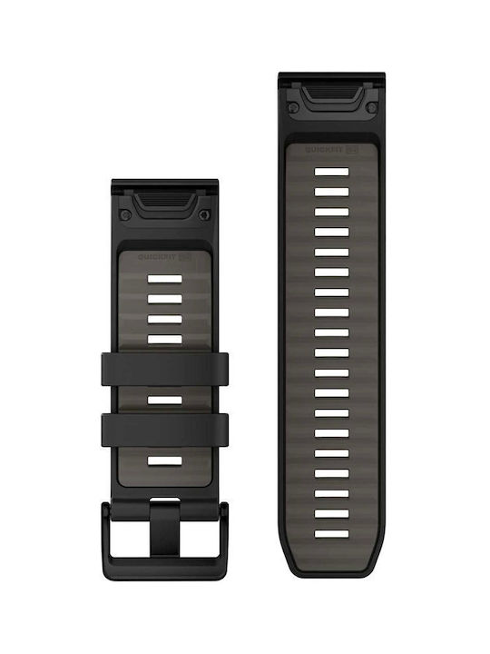 Garmin Quickfit 26 Black Pebble Gray Silicone Band Garmin Quickfit 26 Black Pebble Gray Silicone Band