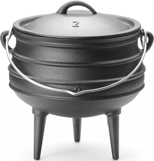 Cast Iron Hunting Pot Cooking Over Fire Soups Stews Diameter 245 X 280 Mm 6 L