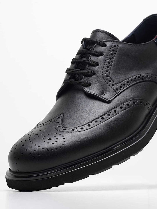 Callaghan Men's Leather Oxfords Black