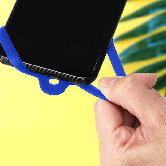Universal Smartphone Cord Silicone Extendable Adjustable 90cm Blue