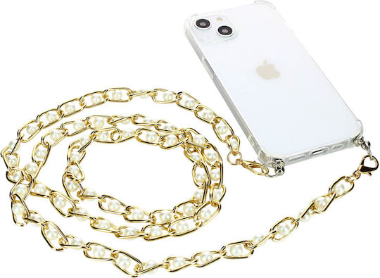 Chain Phone Jewelry Beaded Chain Strong Resistant 110cm Golden