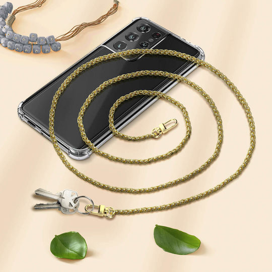 Chain Phone Jewelry Palm Chain 120cm Jaune Dorée