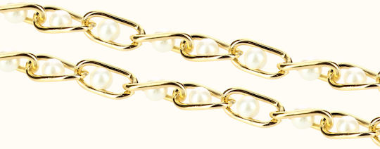 Chain Phone Jewelry Beaded Chain Strong Resistant 110cm Golden