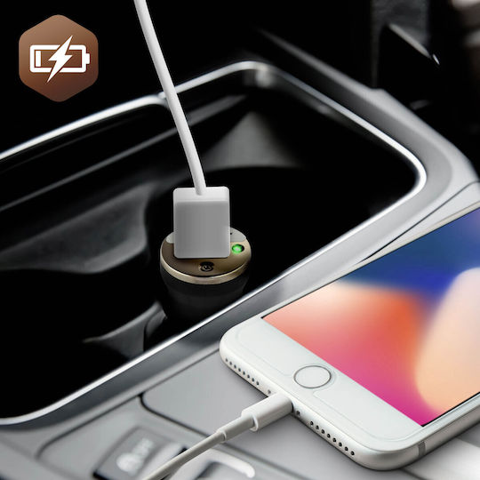 Zigarettenanzünder Auto Ladegerät Smartphone USB-Anschluss LED-Anzeige Schwarz