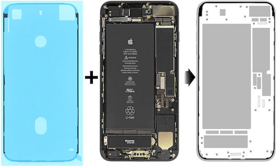 Klebersatz LCD-Bildschirm iPhone 7 Aufkleber Blau