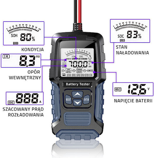 Qoltec Ψηφιακό Battery Tester