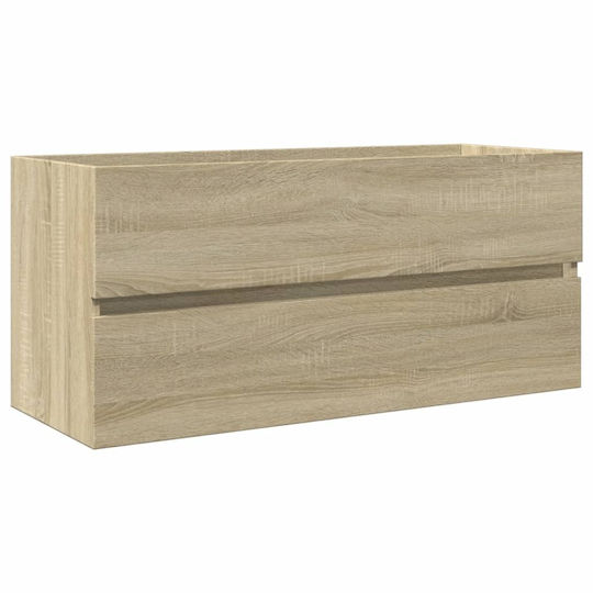 vidaXL Blat cu Lavoar L100xW38.5xH45cm Maro