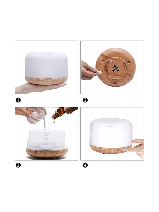 Lumini LED Dispozitiv de aromaterapie cu telecomandă Alb ZY11103QWS56
