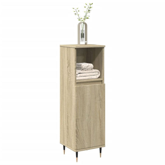 vidaXL Badezimmersäule Wandhängeschrank H30xB30xH100cm Sonoma