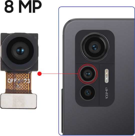 Clappio Kameramodul Xiaomi 12 Lite 13 Lite 8mp Ultraweitwinkel-Sensor Schwarz