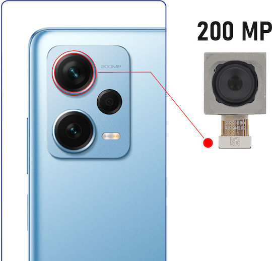Clappio Camera Modul Redmi Note 12 Pro Plus 200mp Main Sensor Black
