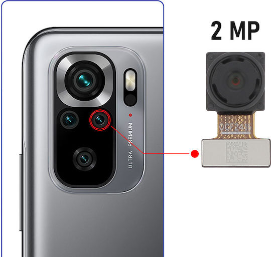 Clappio Camera Modul Redmi Note 10/10s 2mp Depth Sensor Black