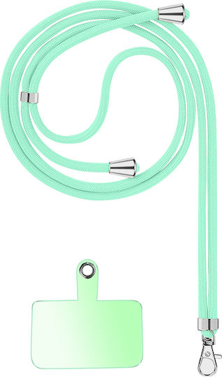 Universal Smartphone Case Lanyard Braided Nylon 90cm Adjustable Green
