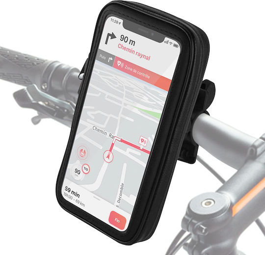 Akashi Fahrrad Motorrad Smartphone Halterung 4 '' bis 6,4 '' Wasserdicht 360 ° Schwarz