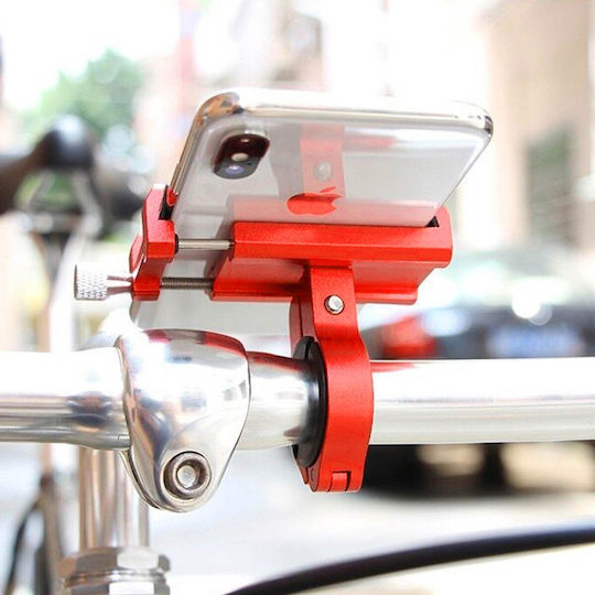 Bike Mount Smartphone From 55 To 100mm Wide Steel Handlebar Fixing-g-81 Red
