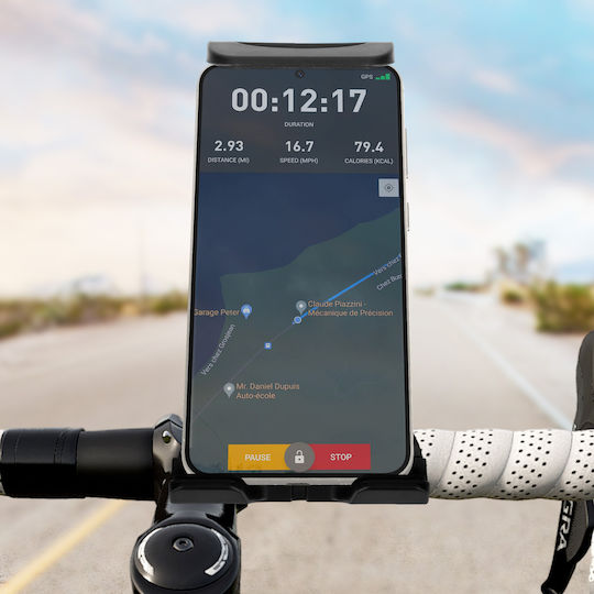 Suport Linq 360° pentru Smartphone Tabletă Bicicletă Trotinetă Tetieră Negru