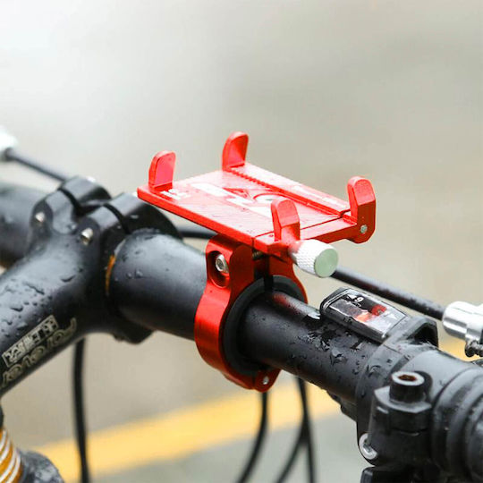 Bike Mount Smartphone From 55 To 100mm Wide Steel Handlebar Fixing-g-81 Red