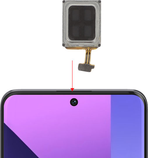 Clappio Interne Lautsprecher Redmi Note 13 Pro Plus Ersatz-Ohrhörer Schwarz