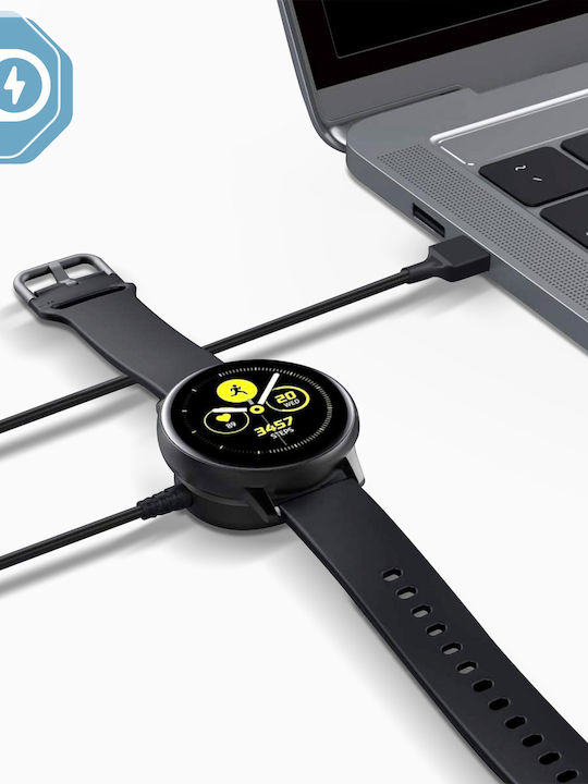 Магнитен заряден кабел за Samsung Galaxy Watch 4, сигурно зареждане, черен