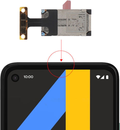 Relife Interner Lautsprecher Google Pixel 4a Ersatz-Ohrhörer Schwarz