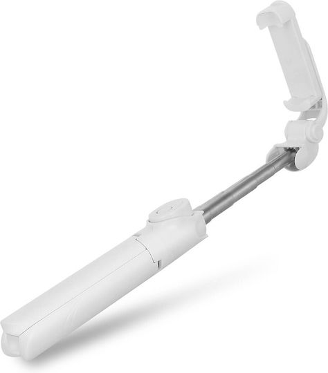 Selfie Stick Tripod Bluetooth Remote Control Extendable Arm 68 Cm White