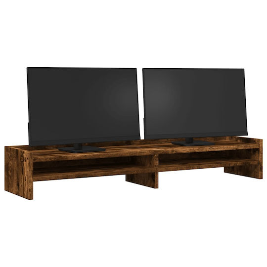 vidaXL Desktop Stand for 2 Monitors Brown (854728)