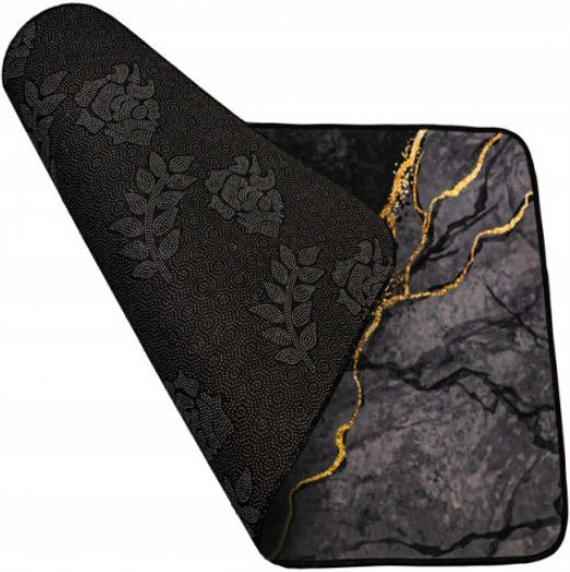 Rutschfest Badematte Synthetisch,Polyester/Cotton/Leather Rechteckig ZR1EB73QWS84 Grey With Black 50x80cm