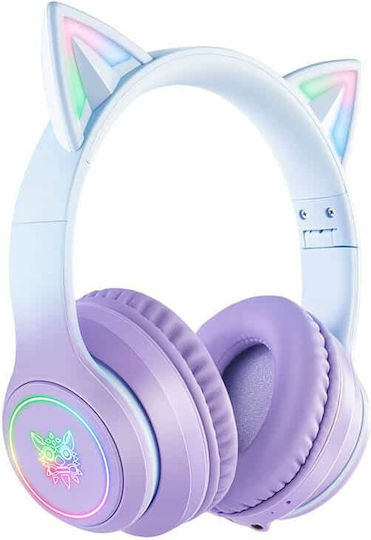 Onikuma B90 Wireless Over Ear Gaming Headset with Connection Bluetooth Blue/Purple