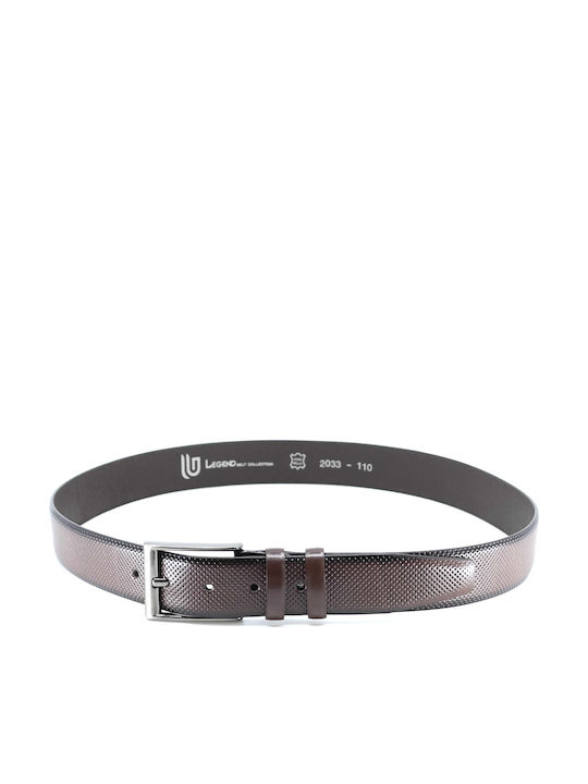 LGD-2033 Men's Belt Leather Tabac Brown