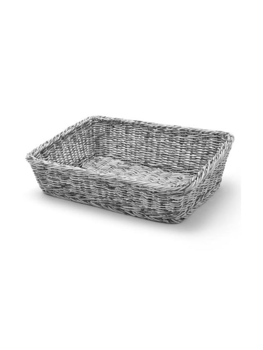 Hendi Cutie de pâine din ratan Gri 40x30x12cm