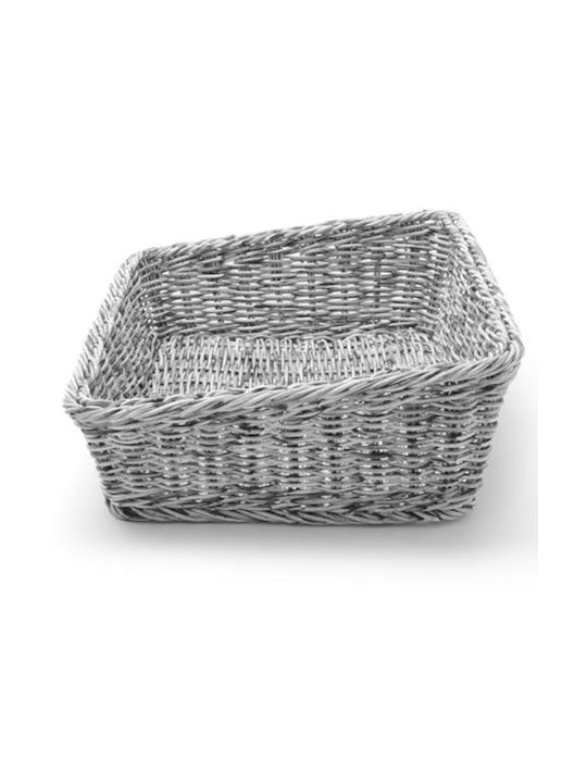 Hendi Cutie de pâine din ratan Gri 40x30x12cm