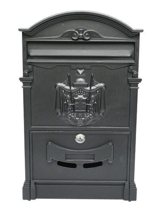 Breckner Cutie Poștală pentru Exterior Metalic în Culoarea Gri 26x9x41cm