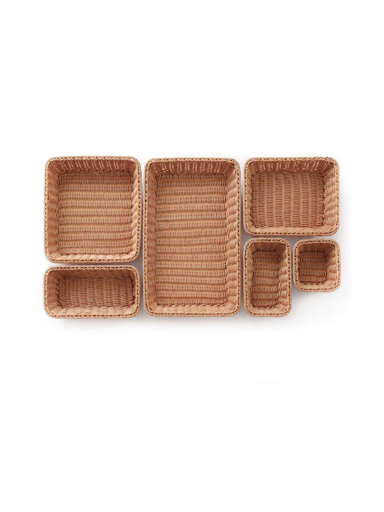 Hendi Καλάθι Ψωμιού από Rattan Γκρι 53x32.5x6.5cm