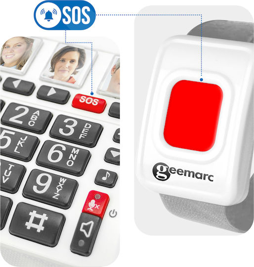 Geemarc CL9000 Telefon Fix De Birou Pentru Persoane Vârstnice Alb CL9000_WH_VDE