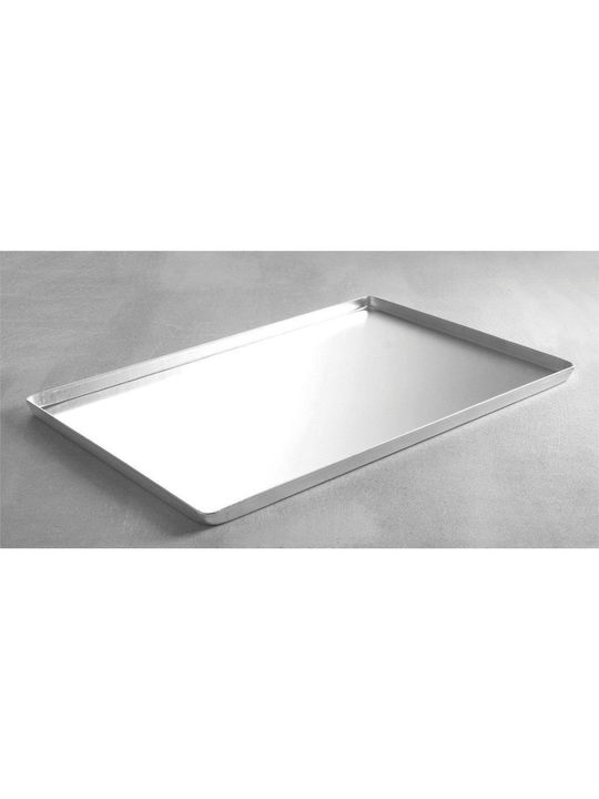Hendi Metall Rechteckig Serviertablett mit Griffen in Silber Farbe 30x20cm 1Stück