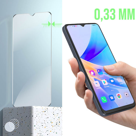 Tempered Glass Screen Protector Oppo A17 Scratchproof Smudgeproof Transparent