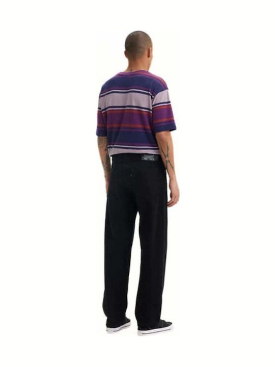 Skateboarding Herren Jeanshose mit Lose Baggy Anwendung Schwarz