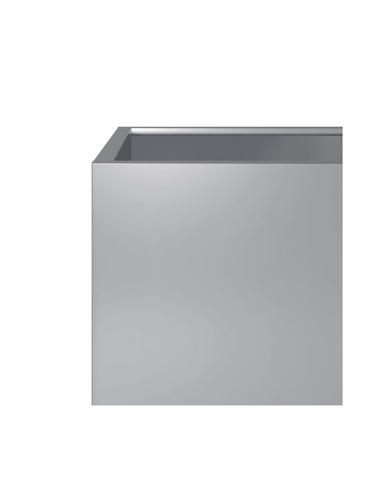 vidaXL Grădină Set 2 Jardiniere Metalice Silver