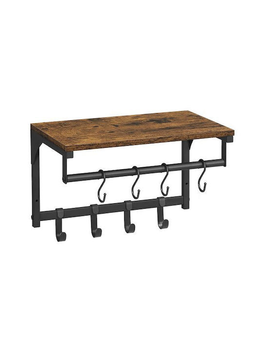 Agățătoare De Perete Metalică Cu 8 Compartimente Gri 40x24x24cm